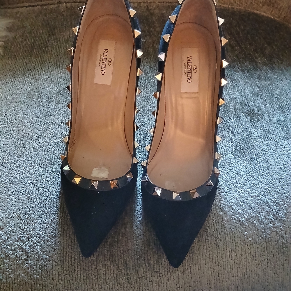 Valentino Black Studded Women's Shoes